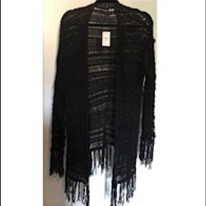 Plus Black Kimono Cardigan 2x